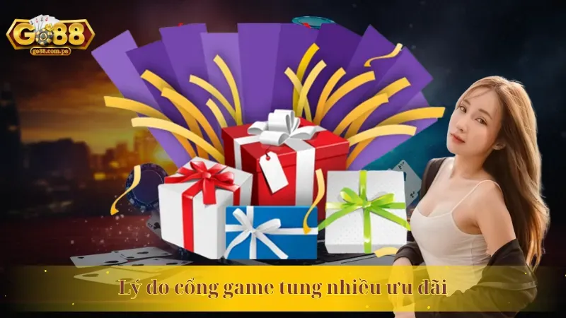 Hộp quà và tiền thưởng, tượng trưng cho các chương trình khuyến mãi KM666